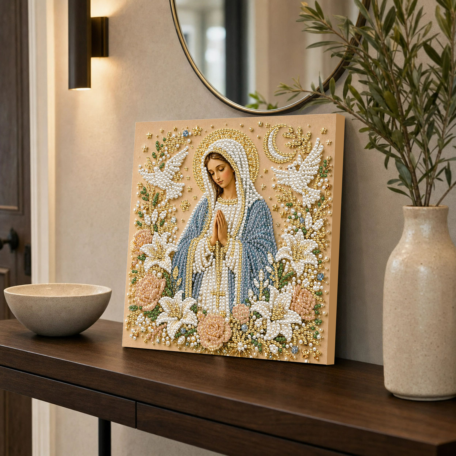 Jesus Virgin Mary DIY Diamond  - Resin Craft For Beginners 评论和价格