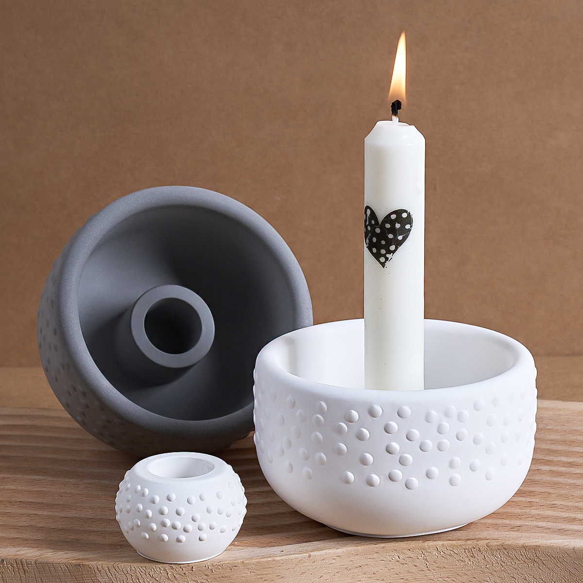 Polka Dot Candle Holder Silico - Coaster Mold Round 评论和价格