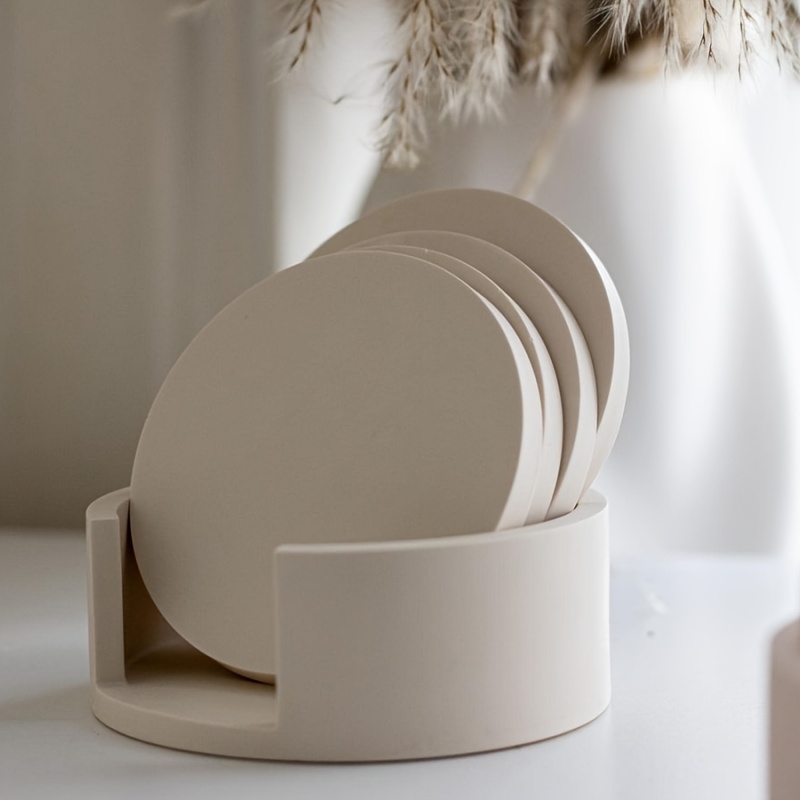 5pcs Round Coaster Silicone Mo - Coaster Mold Round 评论和价格