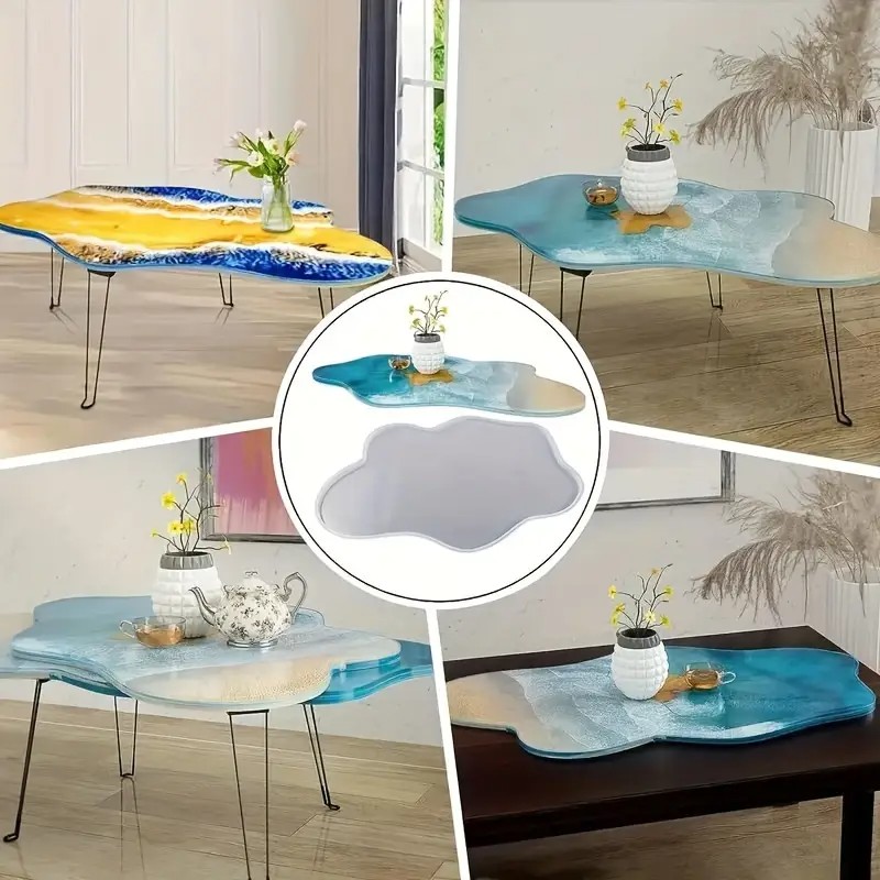 Large 61cm Irregular tray epox - Resin Ocean Wave Mold 评论和价格