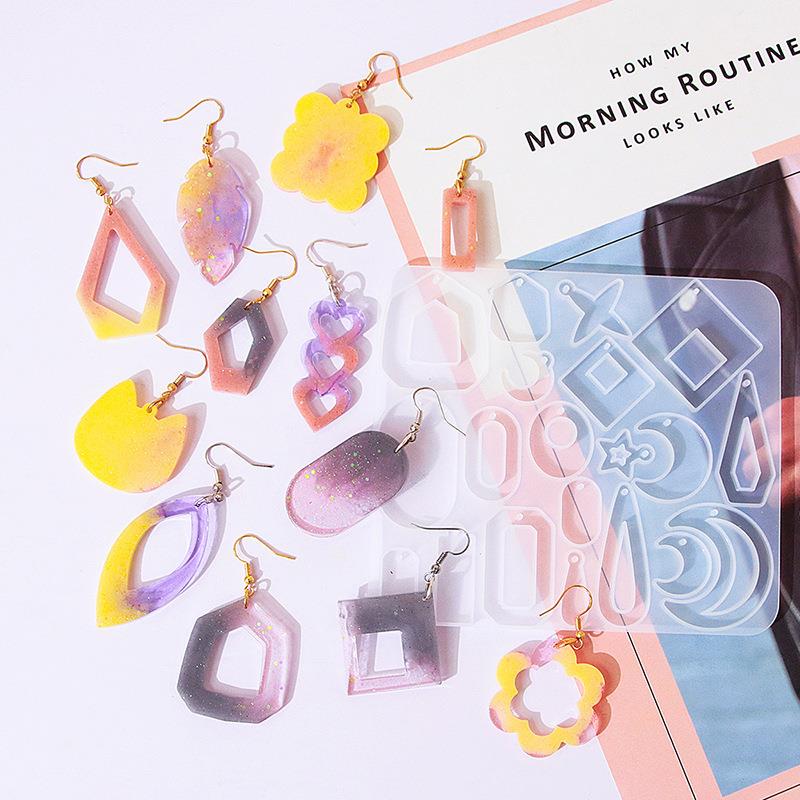 Geometry Earring Pendant Silic - Resin Ocean Wave Mold 评论和价格