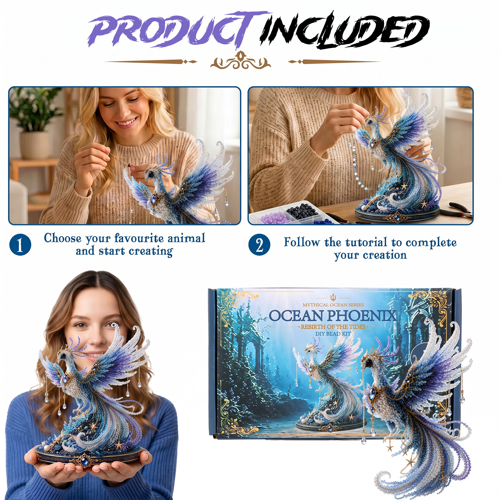 DIY 3D Bead Kit Mini Beaded Or - Resin Craft For Beginners 评论和价格