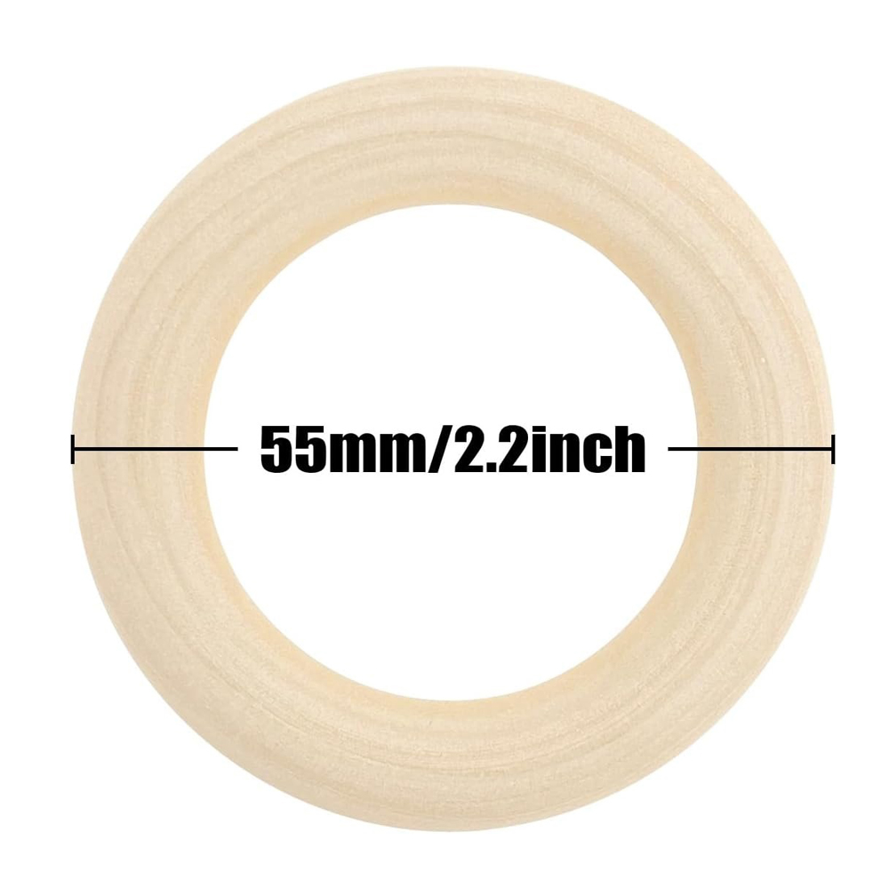 20PCS Wooden Rings for Craft 5 - Wood Ring Blank 评论和价格