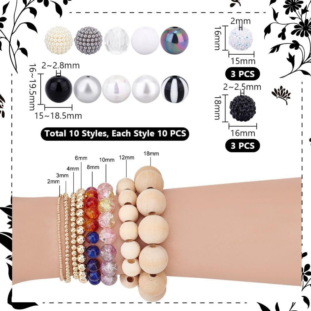 106pcs Chunky Beads 12 Styles  - Resin Crafts 评论和价格