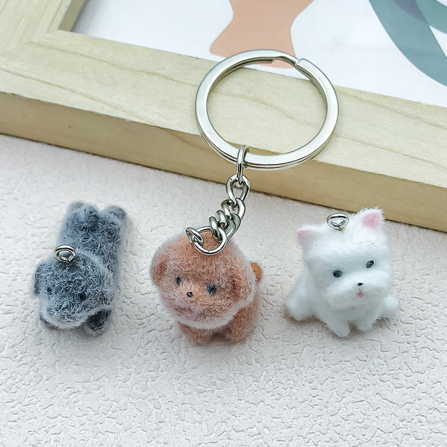 5pcs&1pc Flocked Resin Animal  - Resin Craft Kit 评论和价格