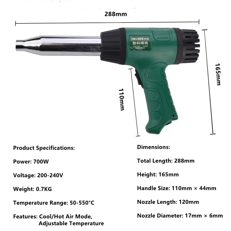 High-Temperature Heat Gun, Adj - Heat Gun Small 评论和价格