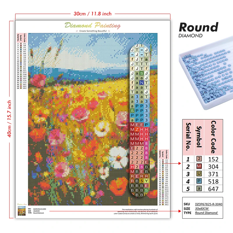 1pc frameless 5D Diamond Paint - Resin Craft For Beginners 评论和价格