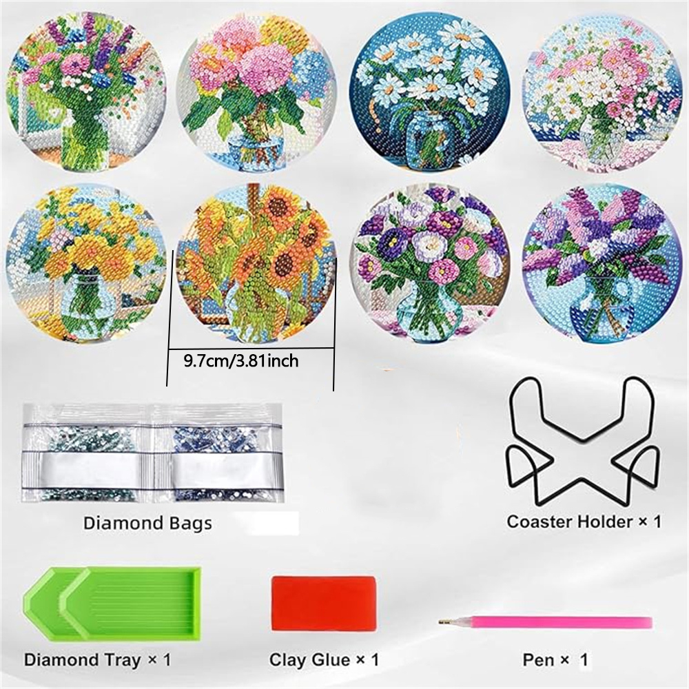 8-Piece Set of Diamond Paintin - Resin Craft Kit 评论和价格
