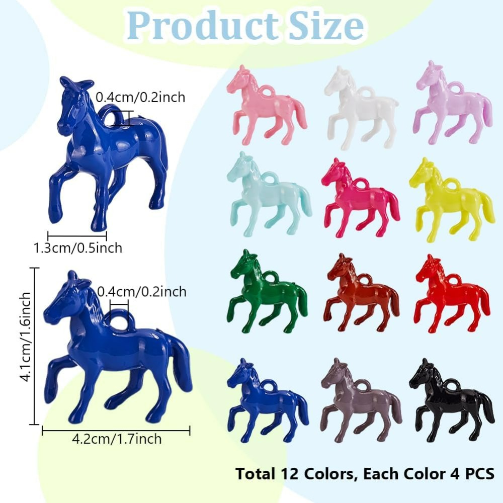 48pcs Opaque Acrylic Pendants  - Resin Craft Kit 评论和价格