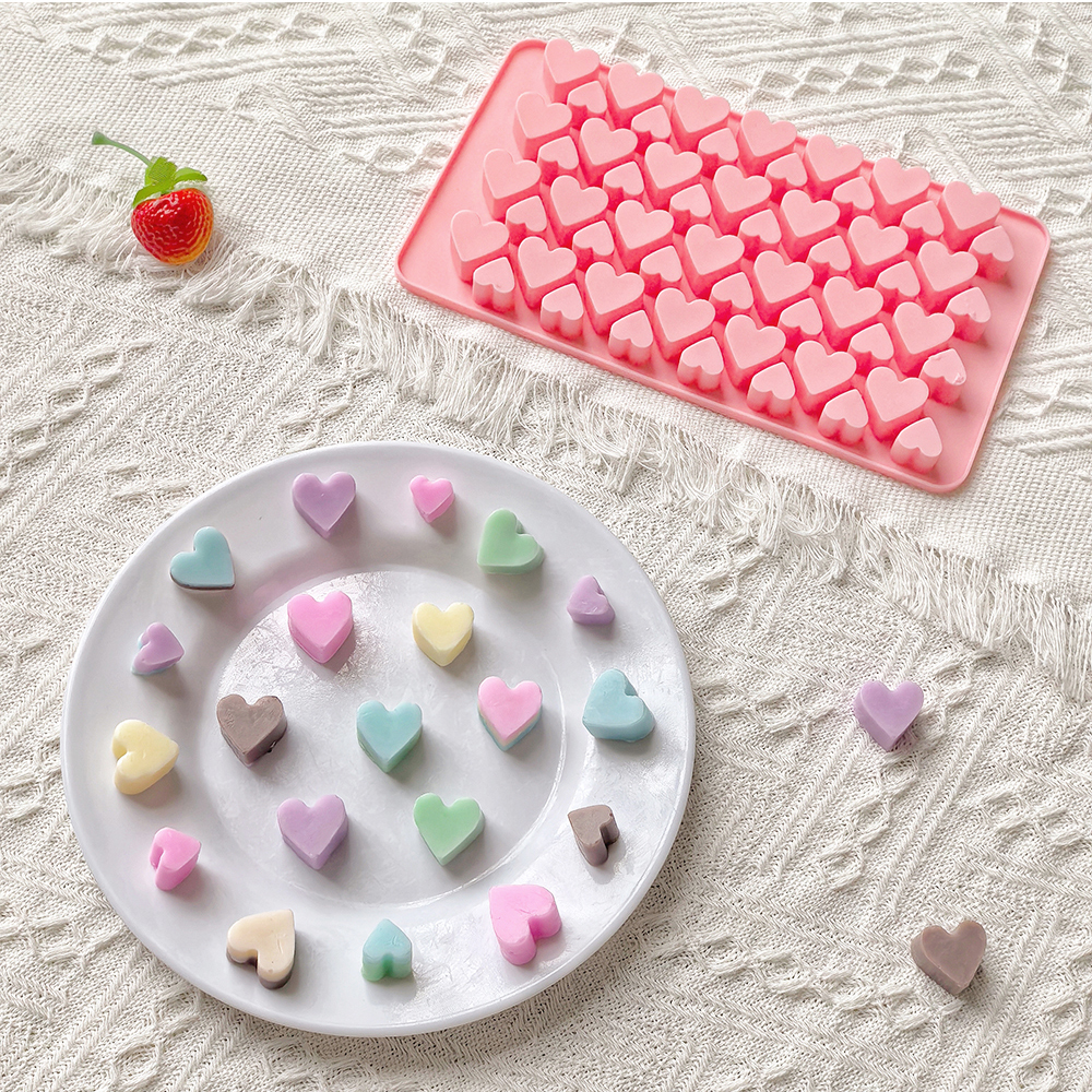 56 cavity size heart-shaped ch - Silicone Mold Tray 评论和价格