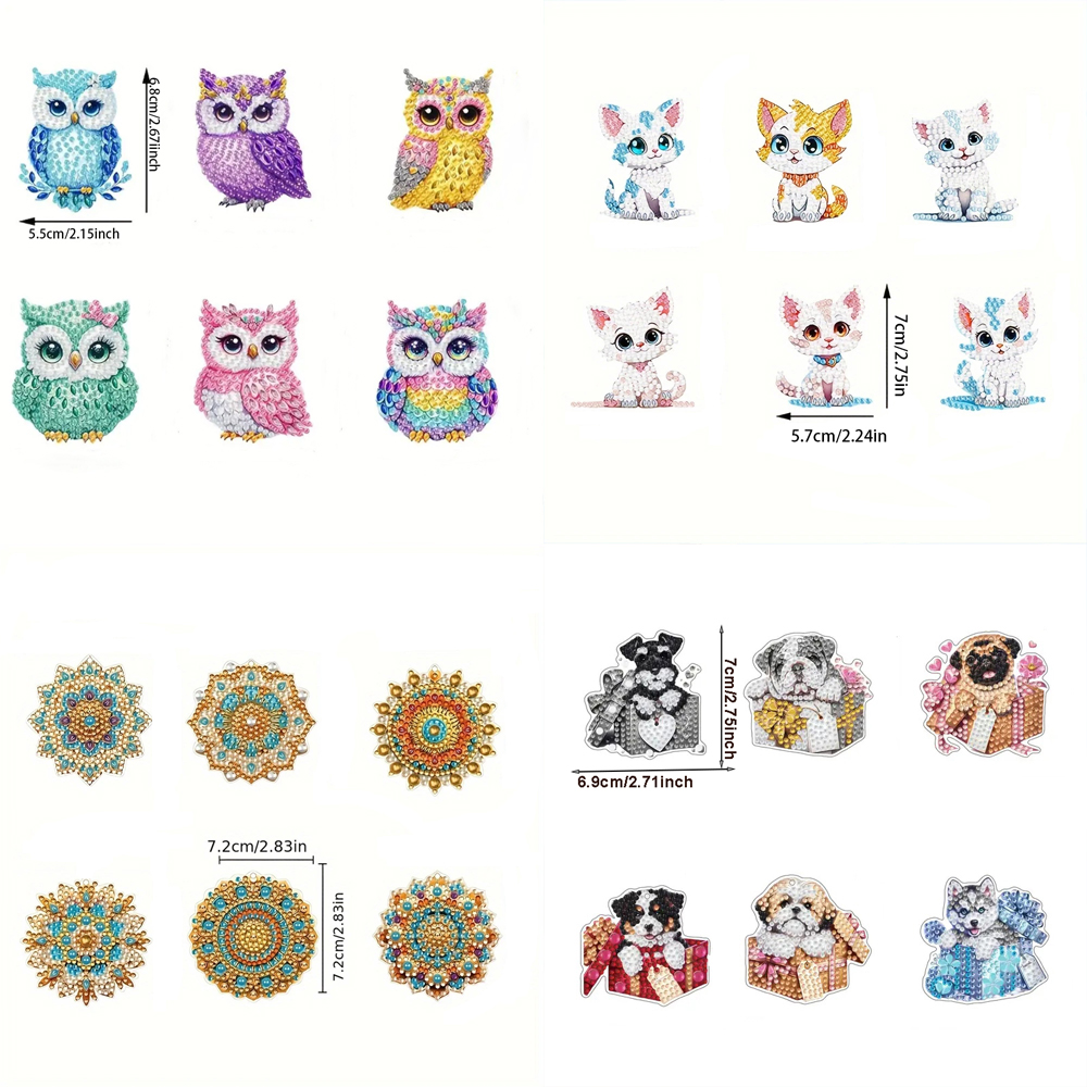 6-piece/set DIY Diamond Keycha - Resin Craft Kit 评论和价格