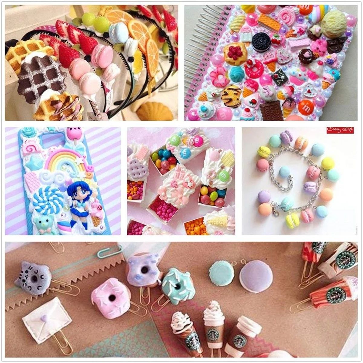 30pcs Random Candy Slime Charm - Resin Craft Kit 评论和价格