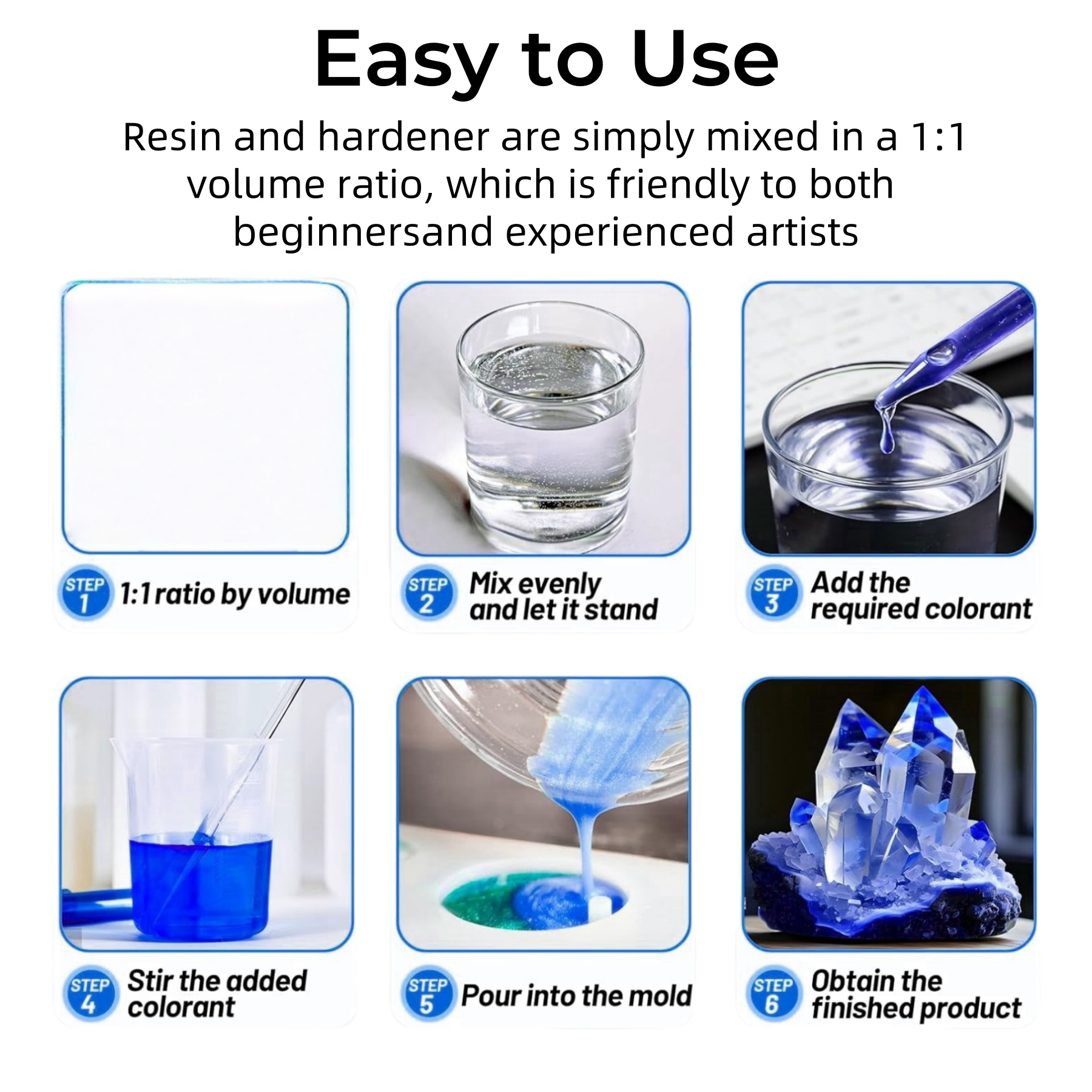 1:1 Crystal Clear Epoxy Resin  - Epoxy Uv Resin Kit 评论和价格