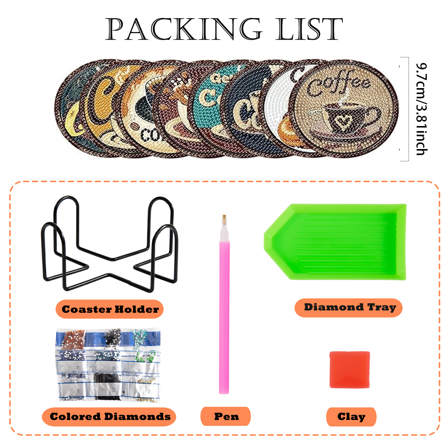 8 Pieces/Set of Diamond Painte - Resin Craft Kit 评论和价格