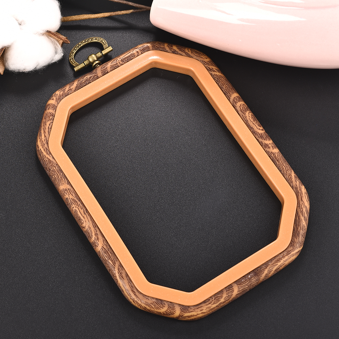 10-26cm Imitation Wood Embroid - Wood Ring Blank 评论和价格