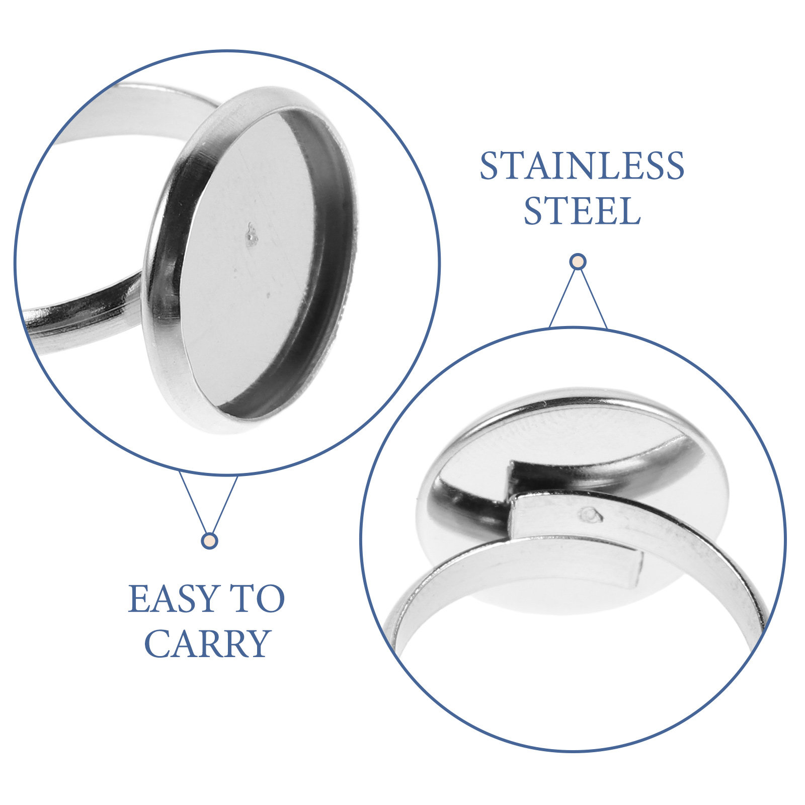 20Pcs 14Mm Stainless Steel Adj - Resin Crafts 评论和价格