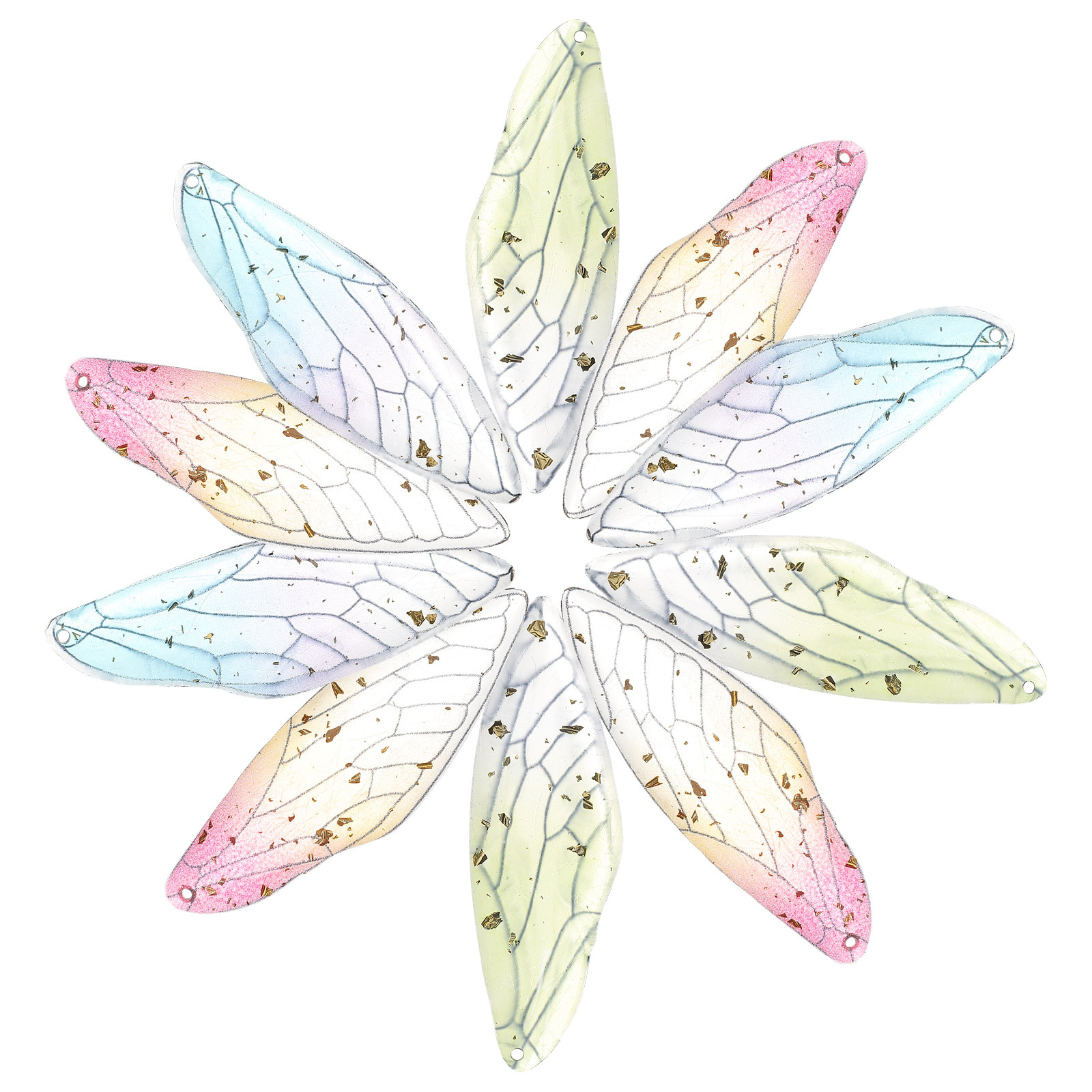 10Pcs Dragonfly Wing Charms Re - Resin Craft Supplies 评论和价格