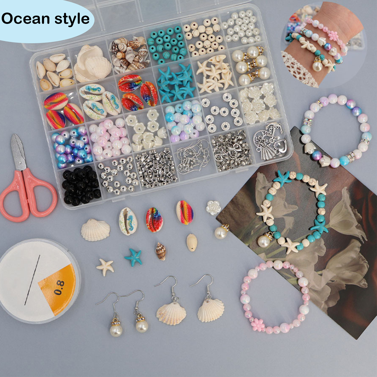Ocean-themed resin beading set - Resin Jewelry Kit 评论和价格
