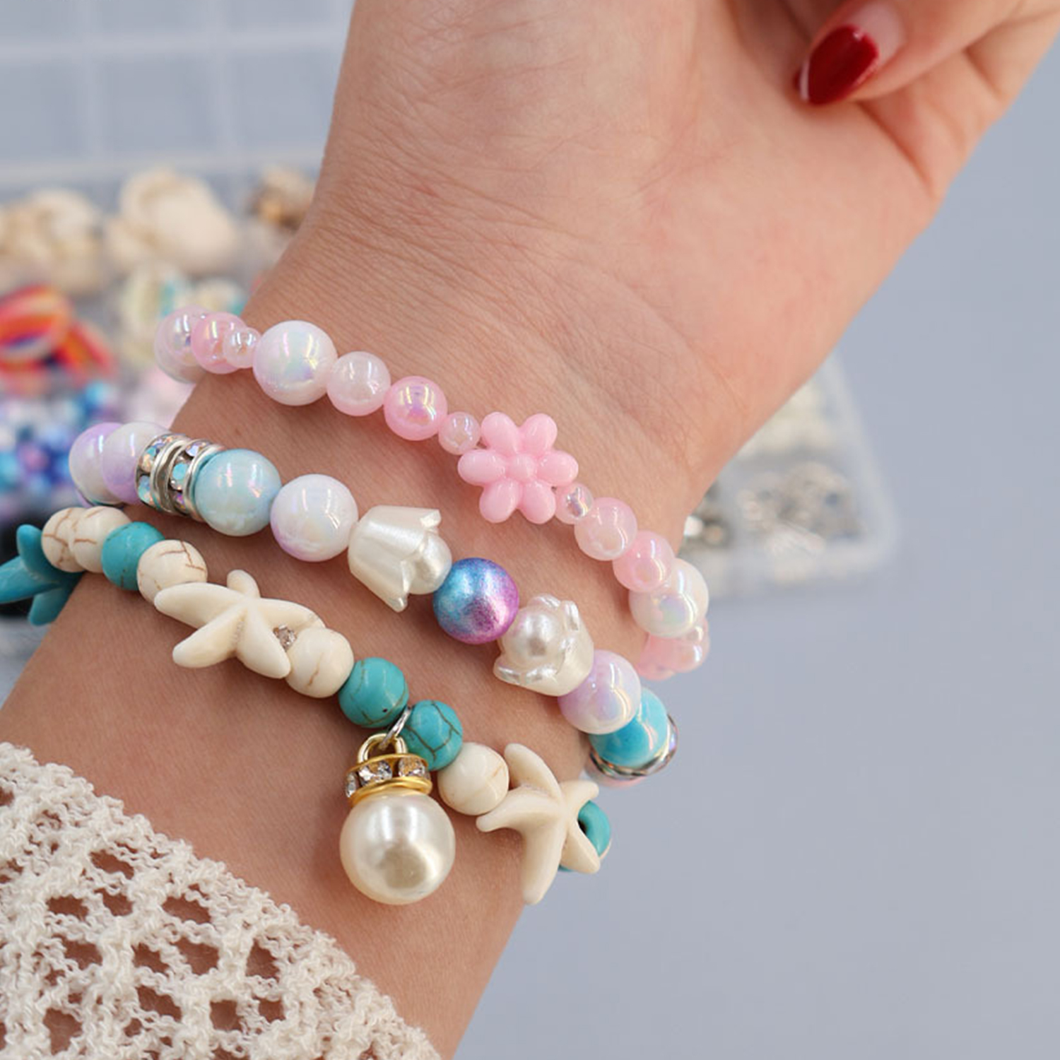 Ocean-themed resin beading set - Resin Jewelry Kit 评论和价格
