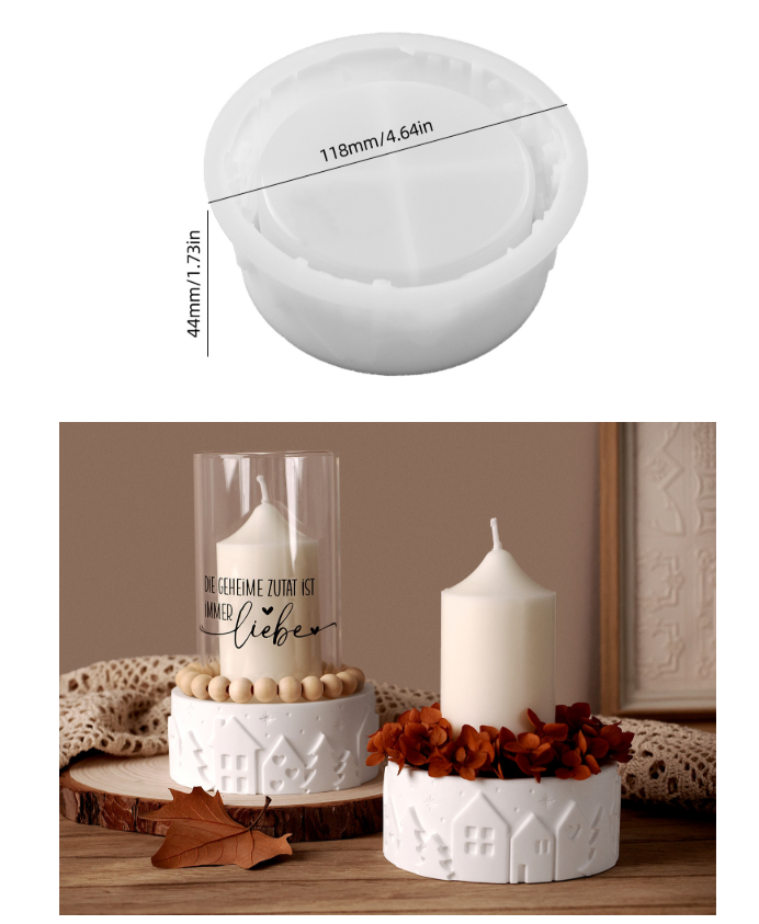 Relief House Bowl Silicone Mol - Coaster Mold Round 评论和价格