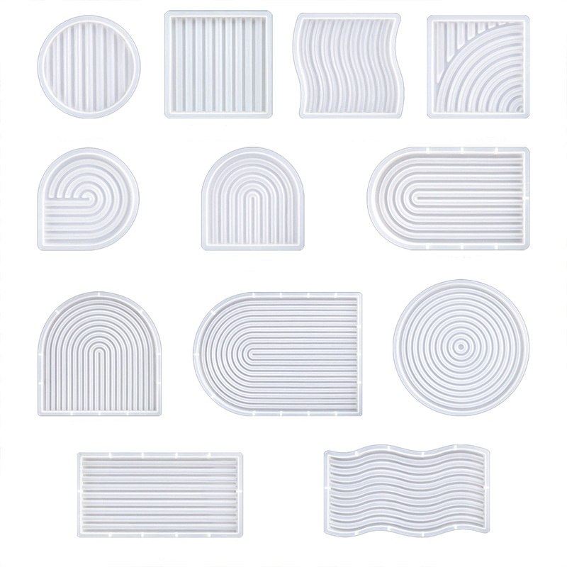 DIY Striped Wave Tray Mold For - Silicone Mold Tray 评论和价格