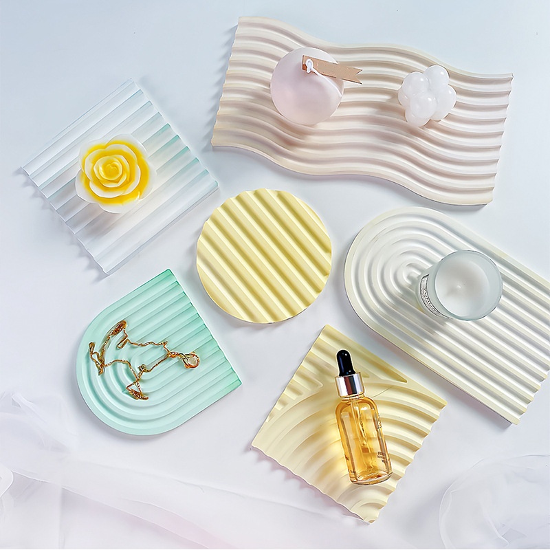 DIY Striped Wave Tray Mold For - Silicone Mold Tray 评论和价格