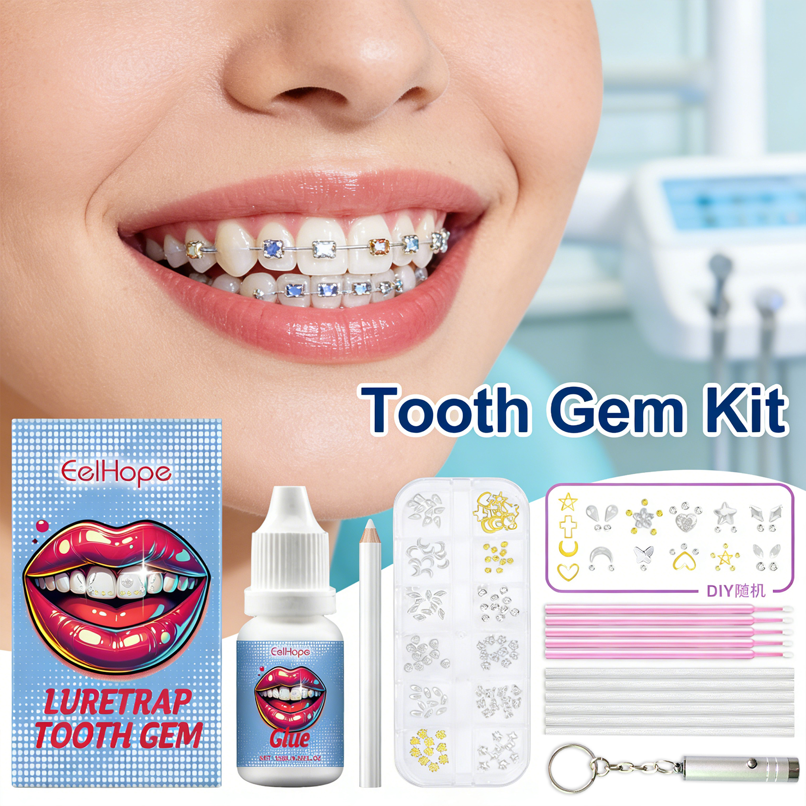 Tooth Gems Sparkling Teeth Jew - Resin Jewelry Kit 评论和价格