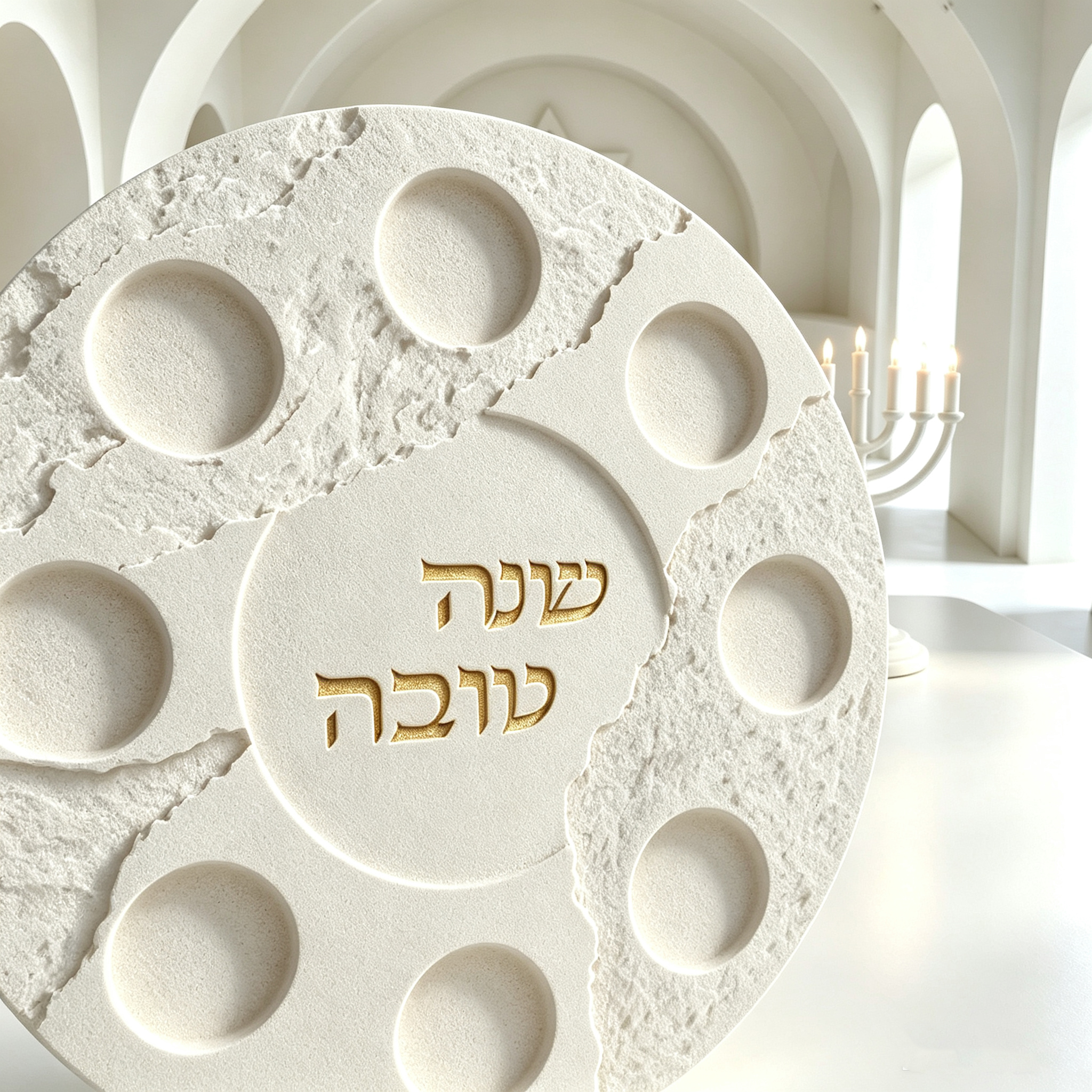 Modern Judaica Rosh Hashanah S - Serving Tray Mold 评论和价格