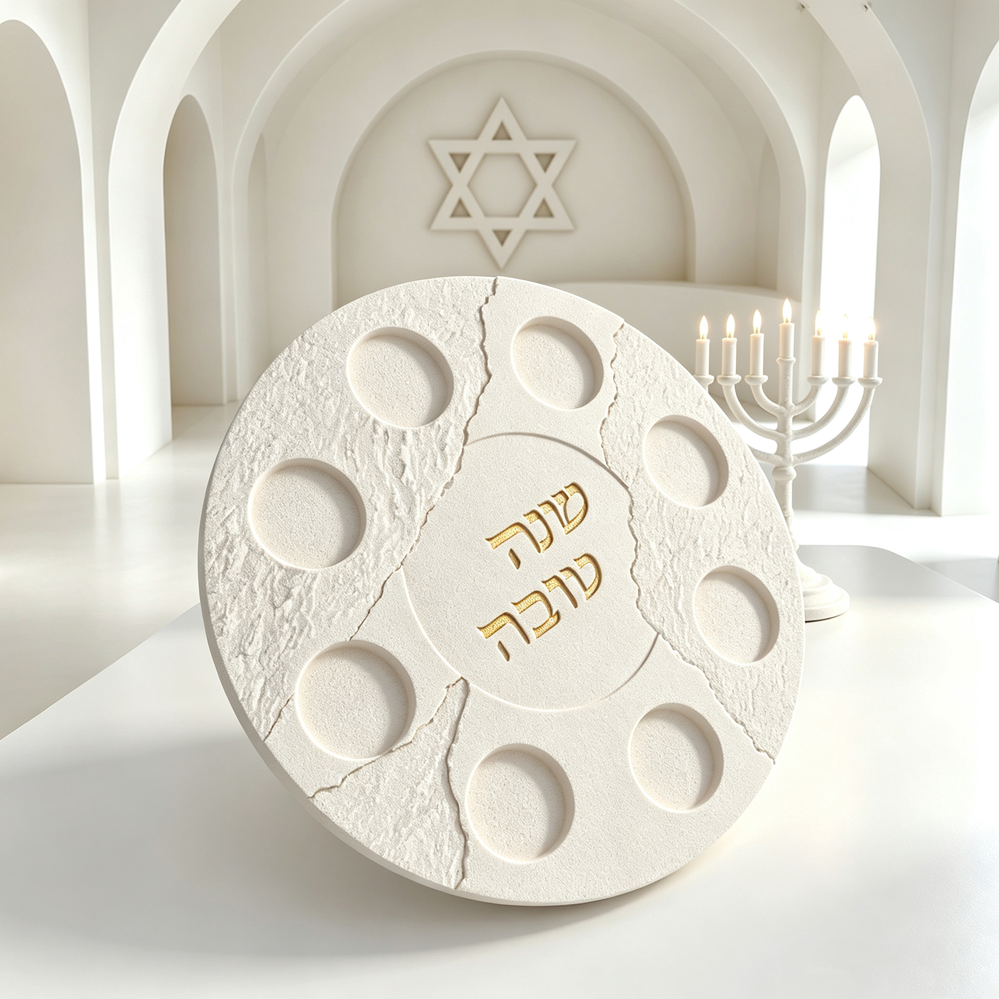 Modern Judaica Rosh Hashanah S - Serving Tray Mold 评论和价格