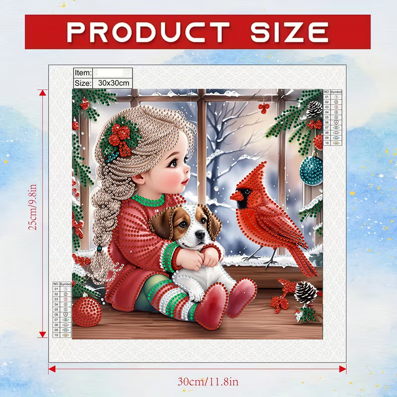 Winter Girl and Dog Diamond Pa - Resin Craft Kit 评论和价格