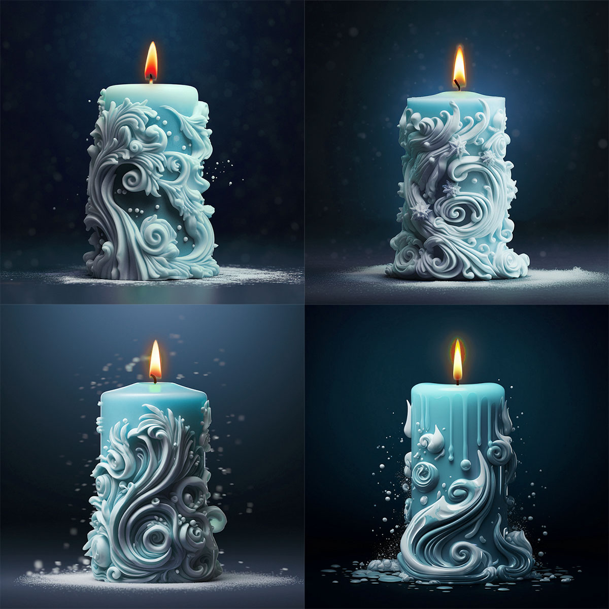 geometry Carved Cylindrical Si - Resin Ocean Wave Mold 评论和价格