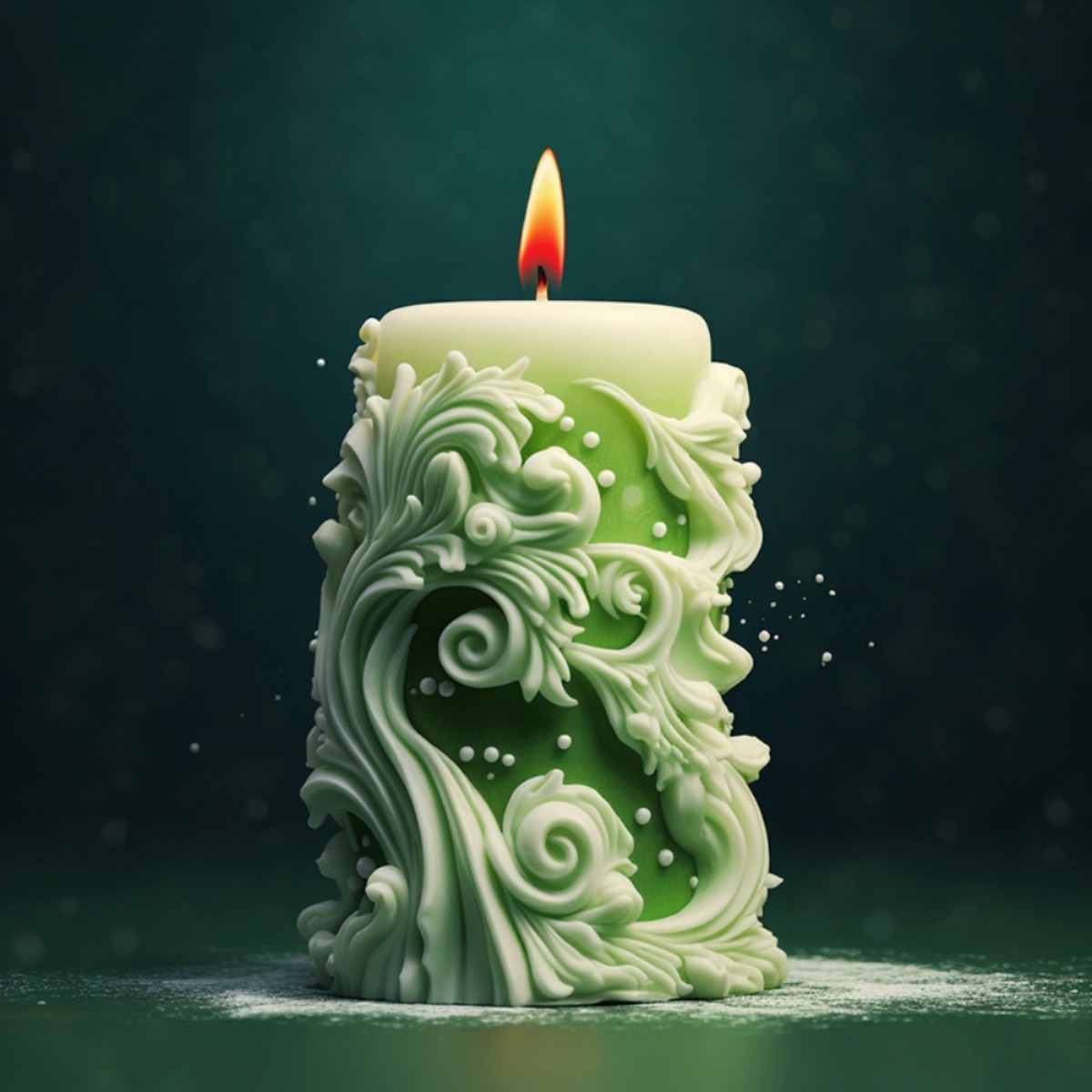 geometry Carved Cylindrical Si - Resin Ocean Wave Mold 评论和价格
