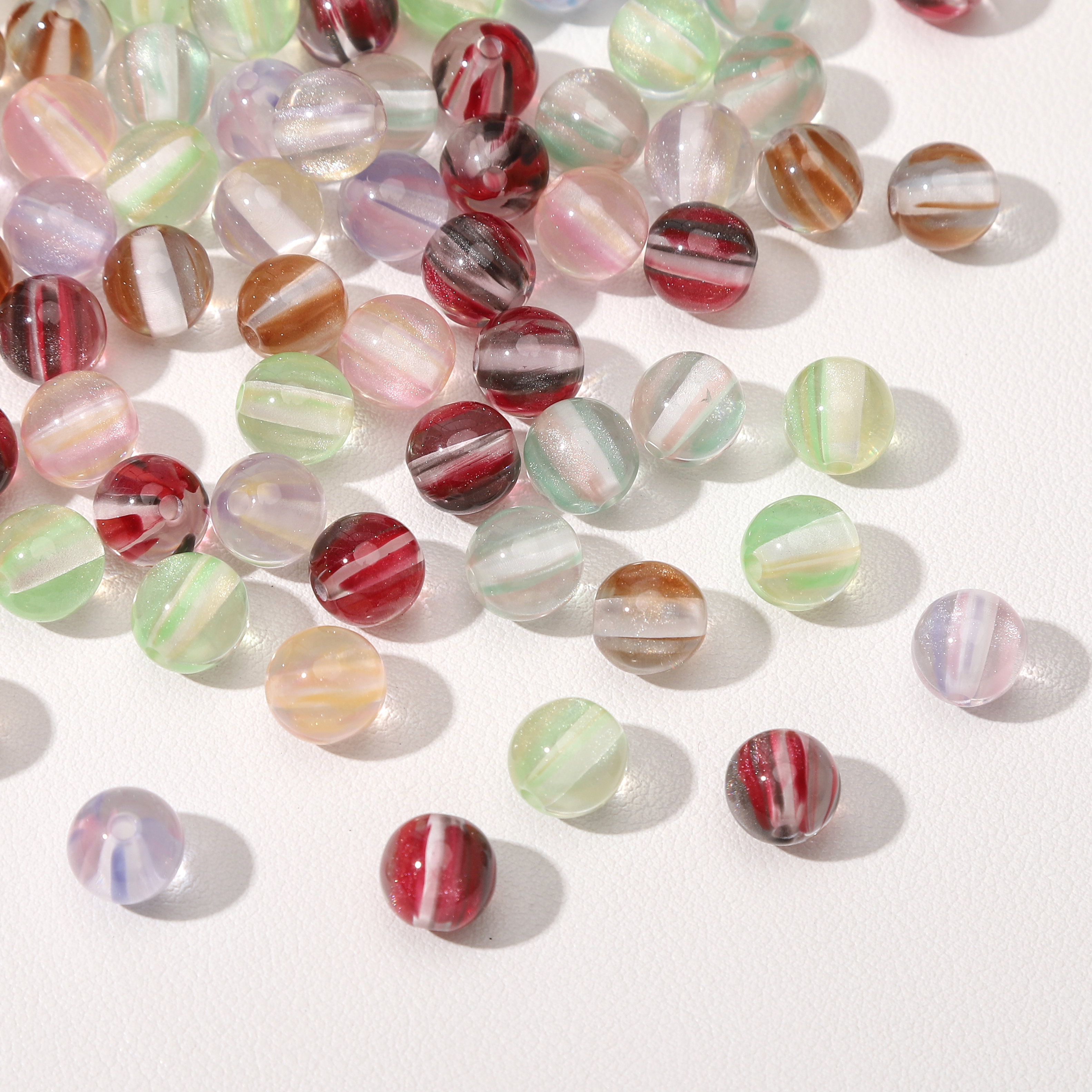 8mm 100Pcs Colorful Round Resi - Resin Craft Material 评论和价格