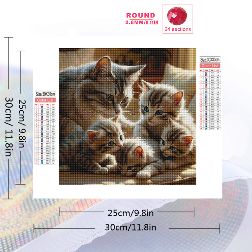 Momoart DIY Diamond Mosaic Cat - Resin Craft For Beginners 评论和价格