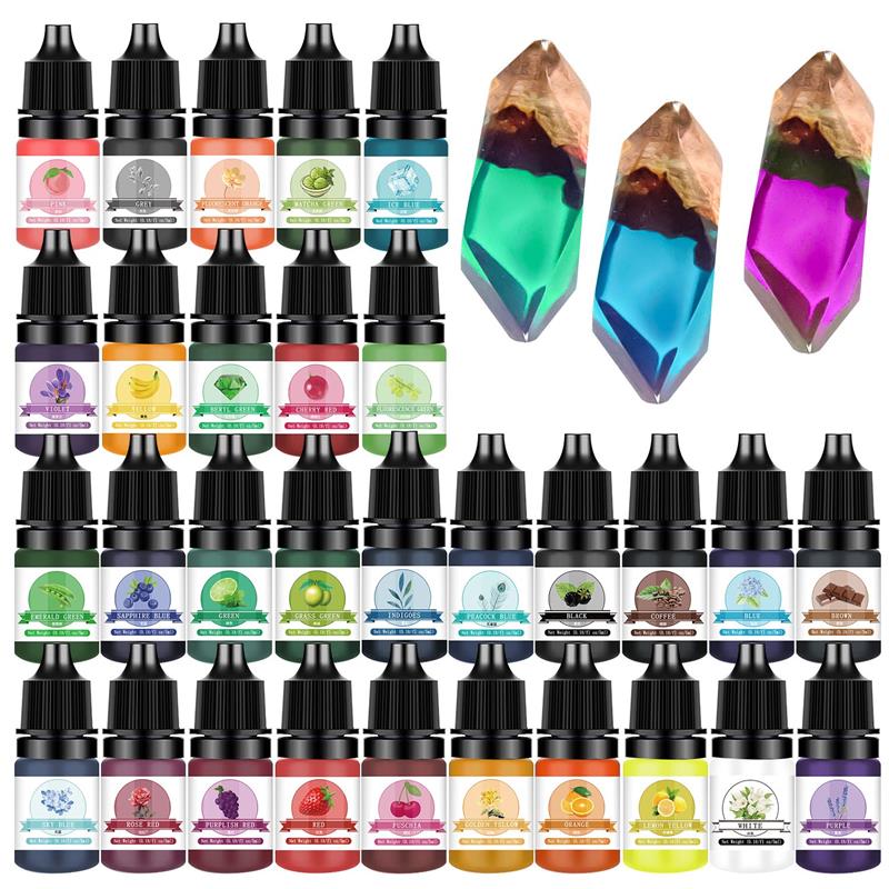 5ml 30Colors Resin Pigment Liq - Resin Ocean Wave Mold 评论和价格