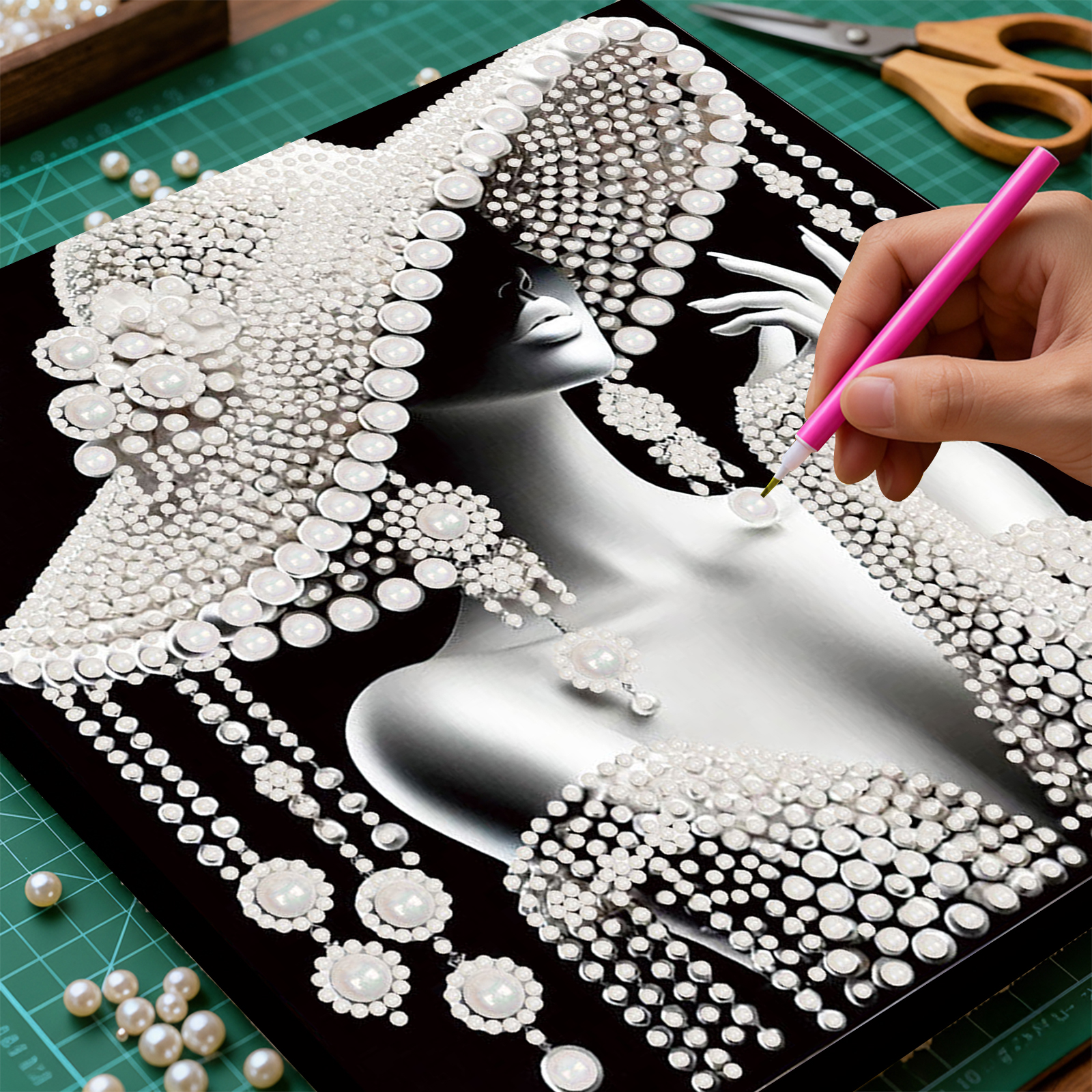 DIY Ladies Pearl Diamond Paint - Resin Craft For Beginners 评论和价格