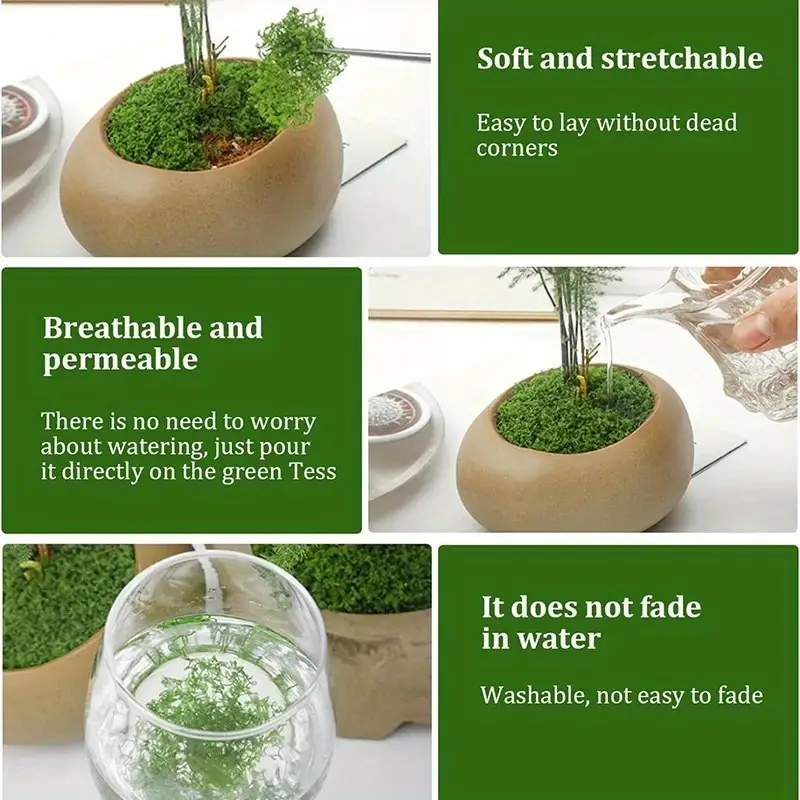 Green Fake Moss DIY Crafts Gra - Terrarium Moss Art 评论和价格