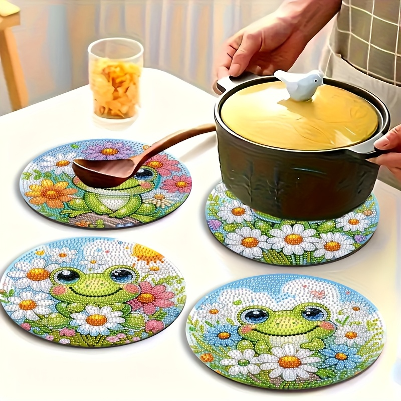 4-Piece Frog Patterned Wooden  - Resin Craft Kit 评论和价格