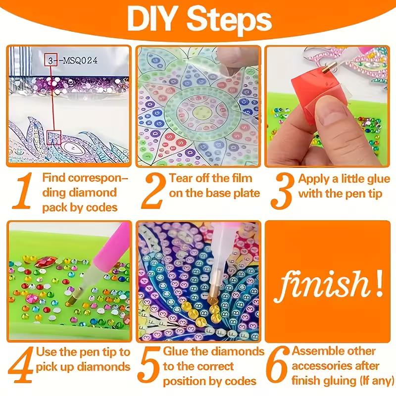 4-Piece Frog Patterned Wooden  - Resin Craft Kit 评论和价格