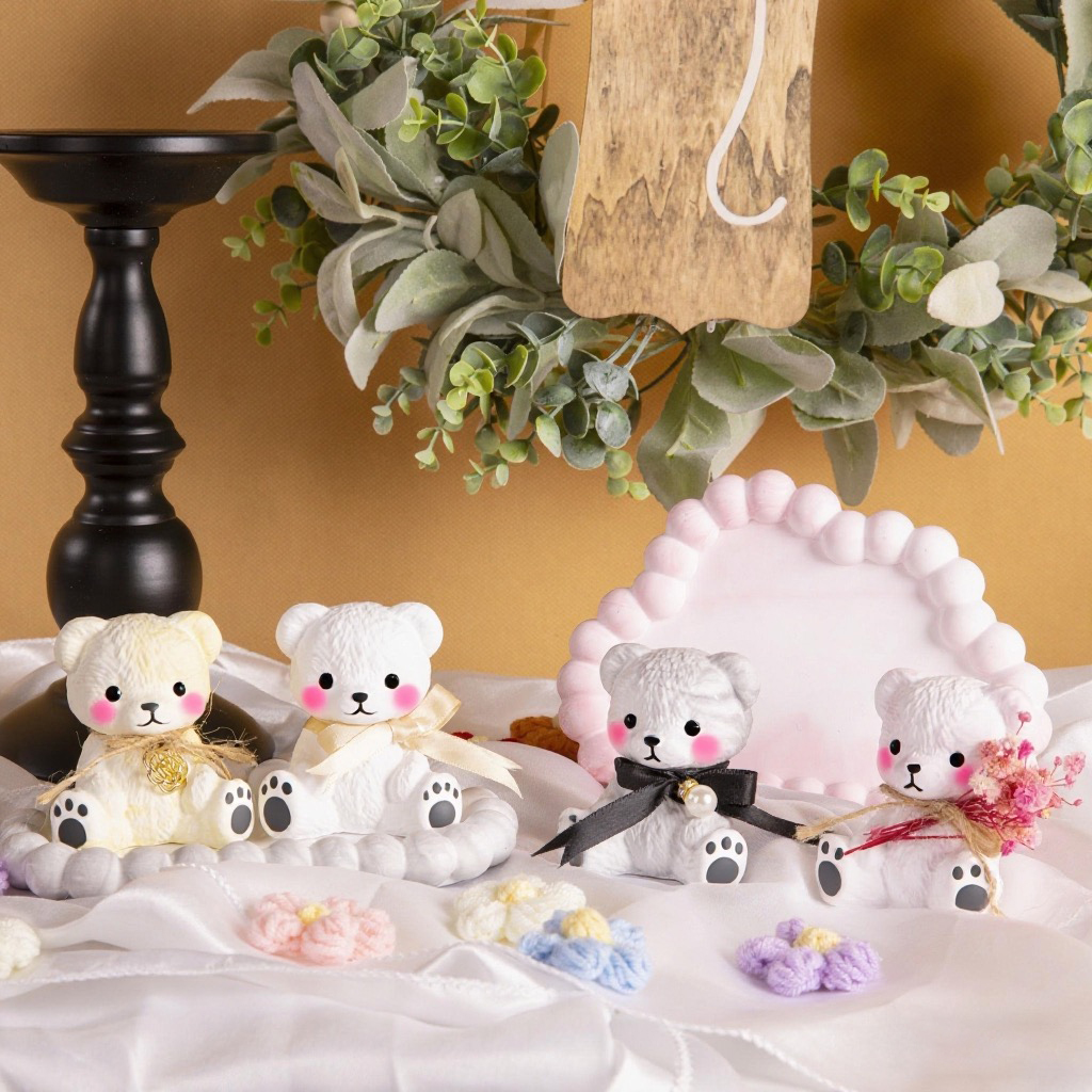 3PCS Couple Bear Silicone Mold - Silicone Mold Tray 评论和价格