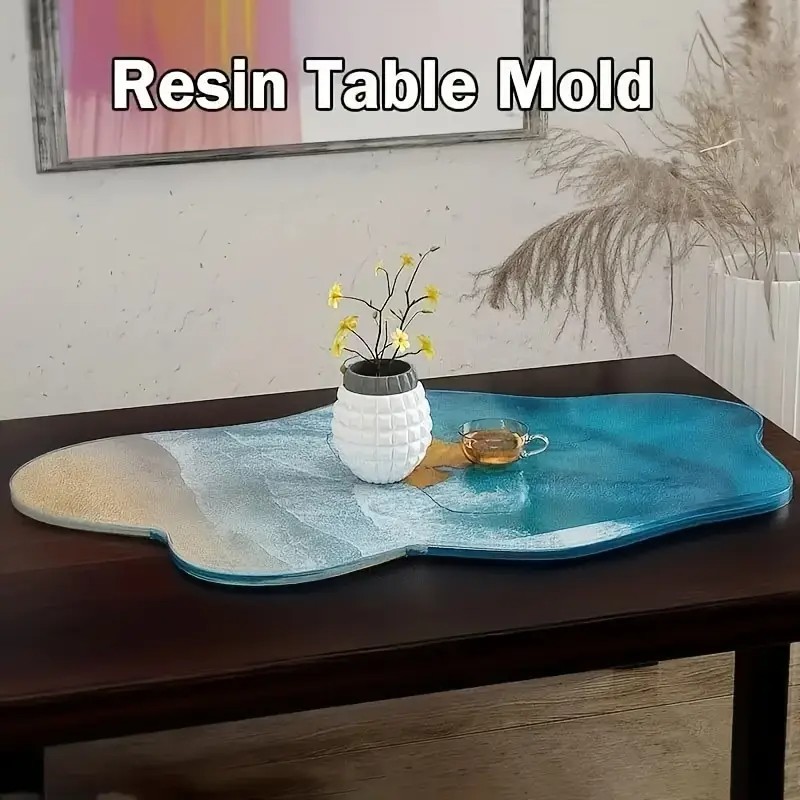Large 61cm Irregular tray epox - Resin Ocean Wave Mold 评论和价格