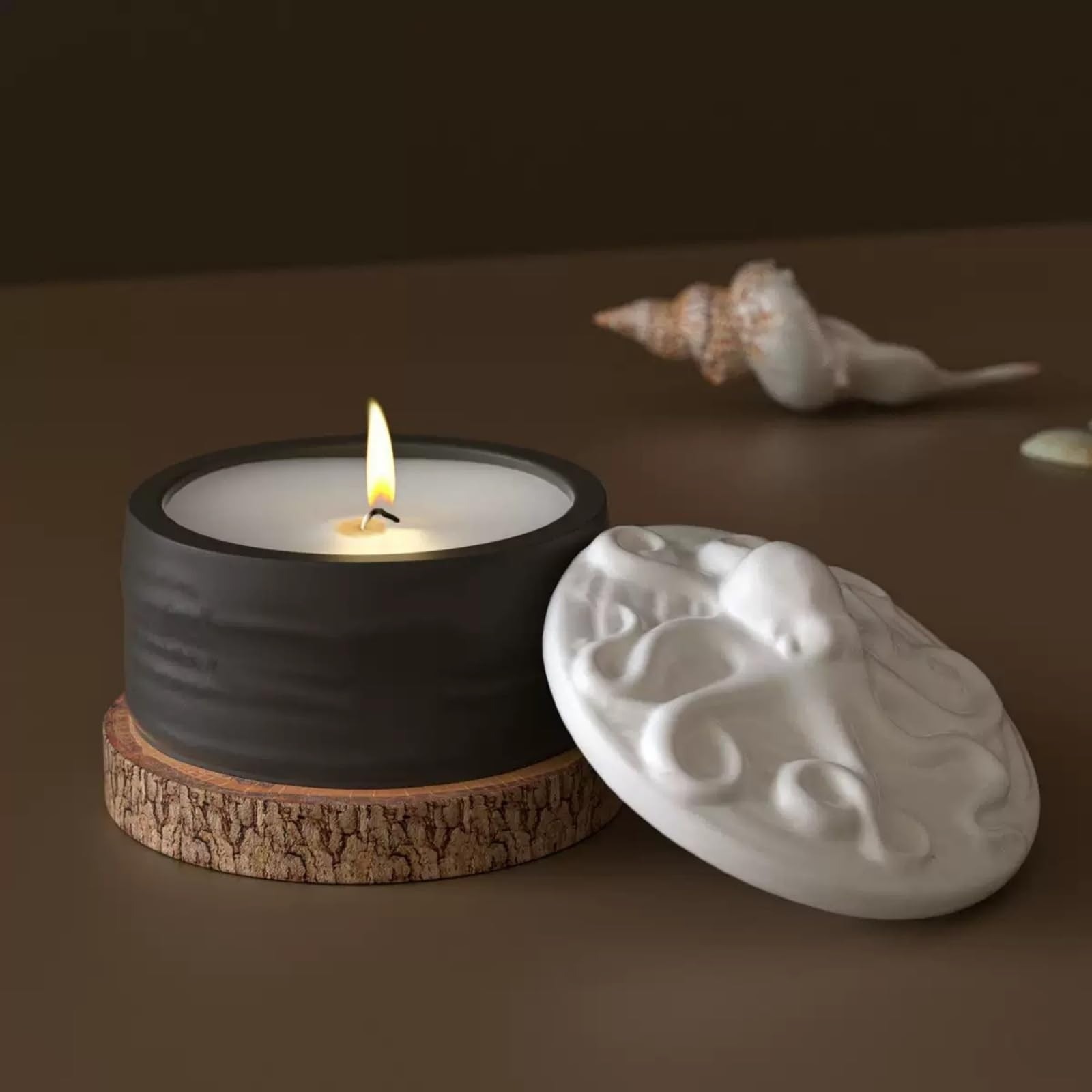 Octopus Lid Candle Jar Silicon - Resin Ocean Wave Mold 评论和价格