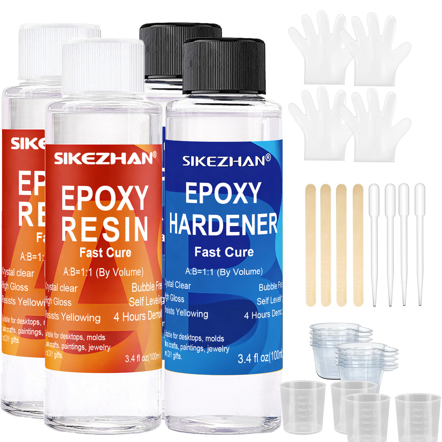 Clear Epoxy Resin AB Glue Hard - Resin Jewelry Kit 评论和价格