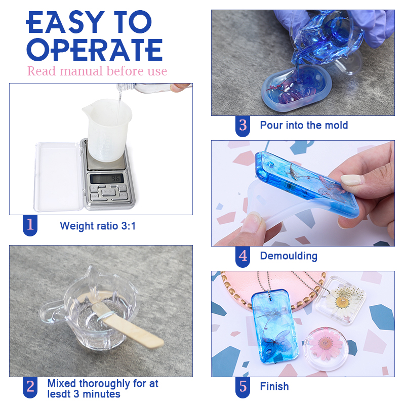 Epoxy Resin Kit Crystal Clear  - Resin Ocean Wave Mold 评论和价格