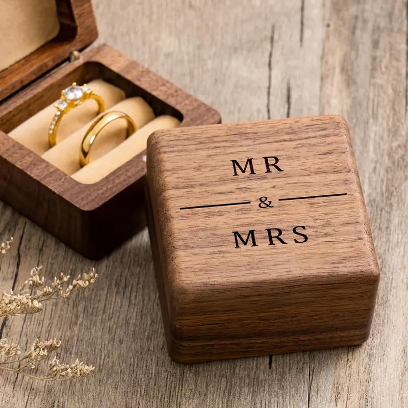 Engagement Proposal Wedding Ce - Wood Ring Blank 评论和价格