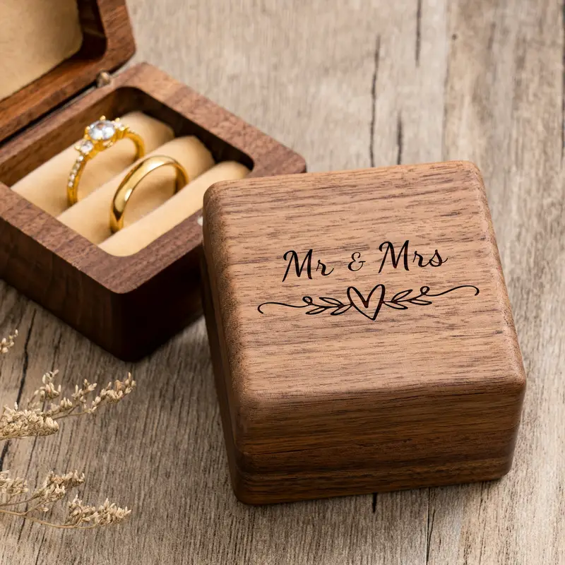 Engagement Proposal Wedding Ce - Wood Ring Blank 评论和价格