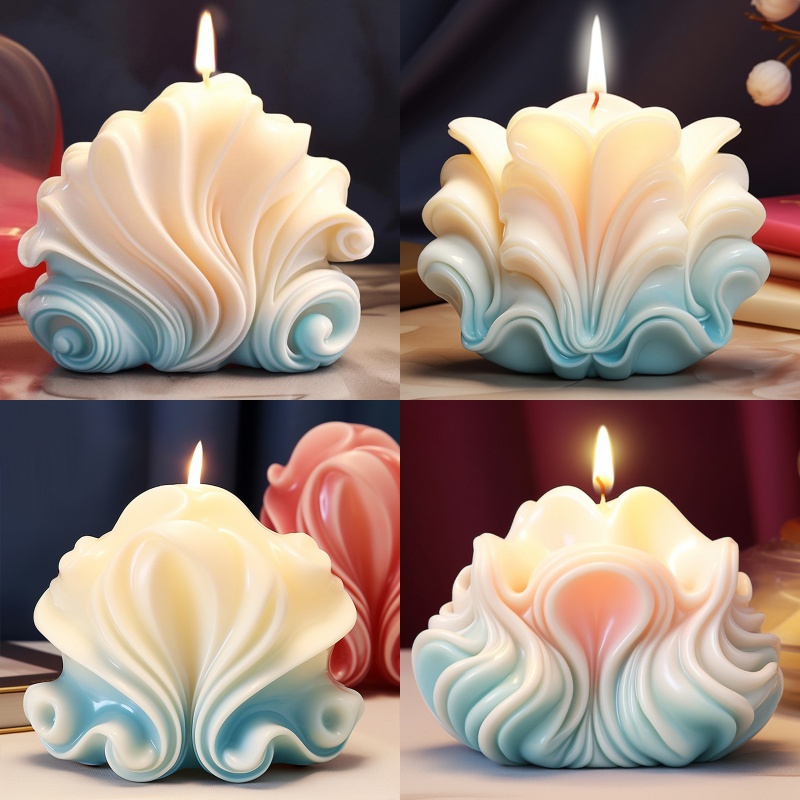 Ocean Shell Candle Silicone Mo - Resin Ocean Wave Mold 评论和价格