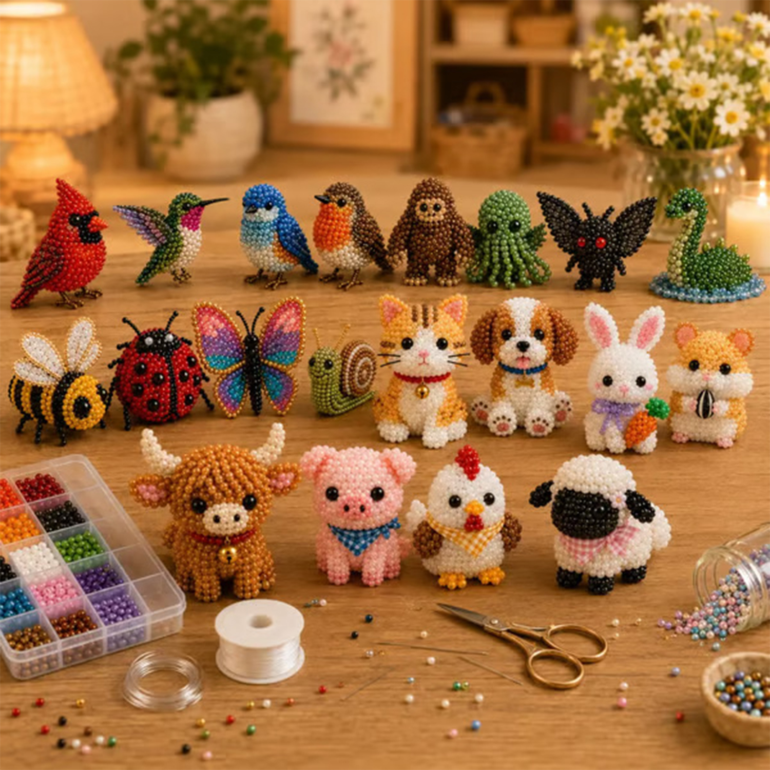 Mini 3D Beaded Animal Craft Ki - Resin Craft Kit 评论和价格