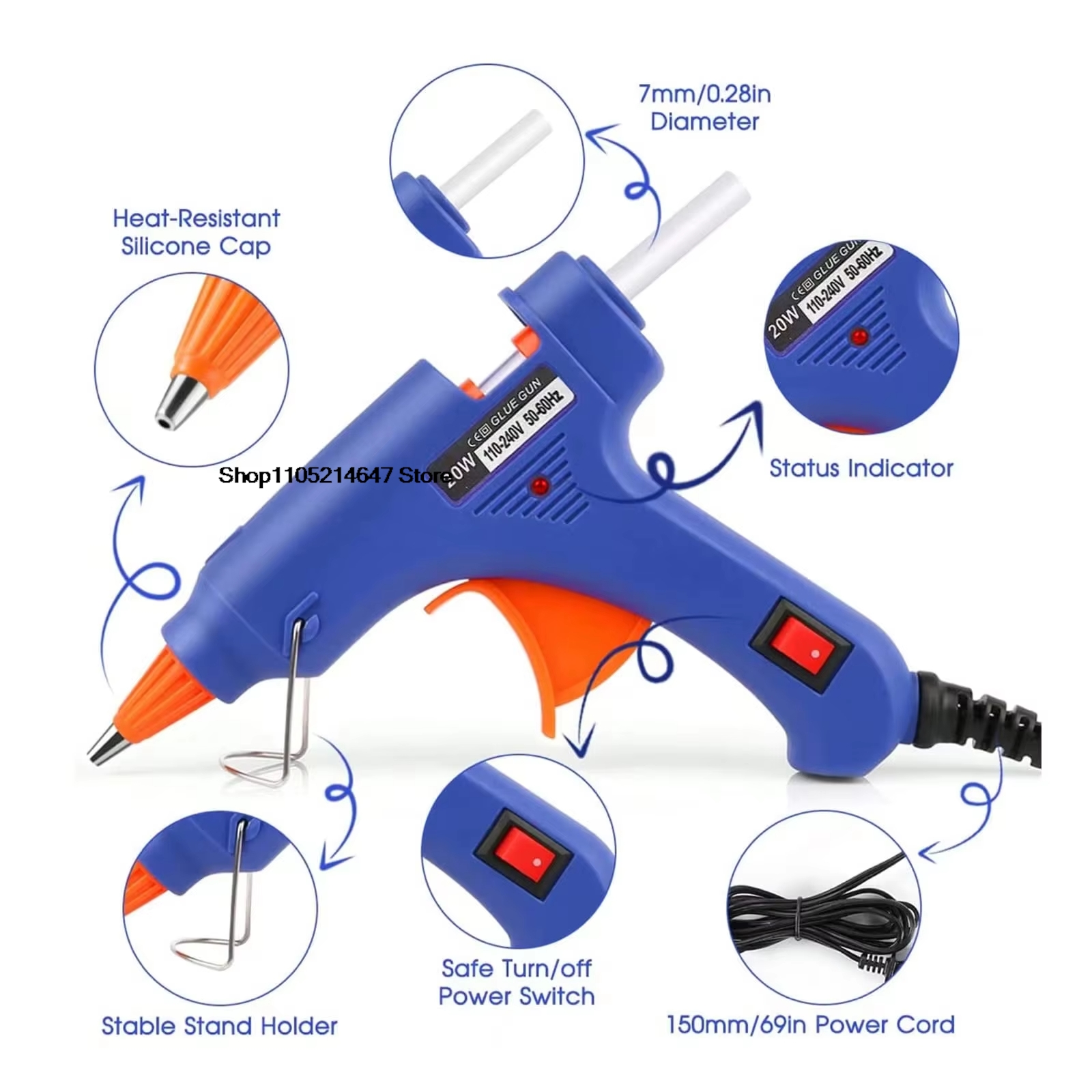Hot Melt Glue Gun DIY Mini Hou - Heat Gun Small 评论和价格