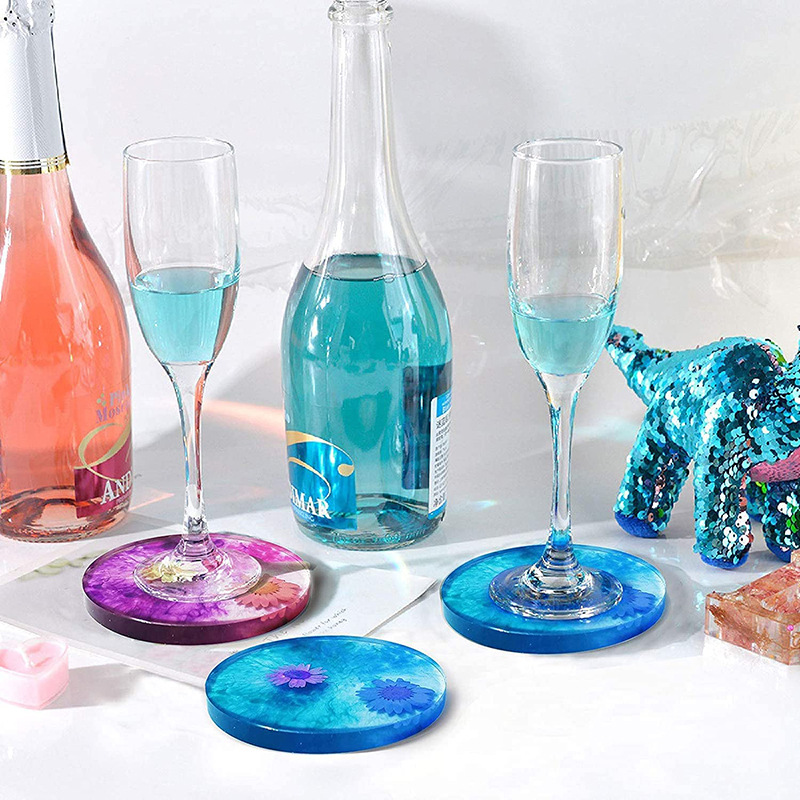Round Square Coaster Silicone  - Resin Ocean Wave Mold 评论和价格